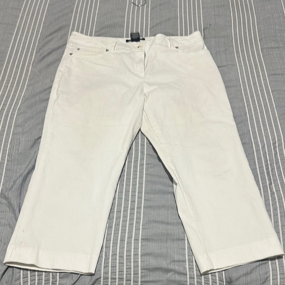 Zac & Rachel White Cropped Pants